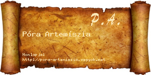 Póra Artemíszia névjegykártya